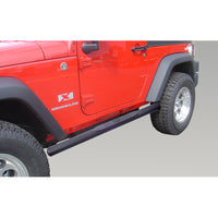 Rugged Ridge 11591.07 | Oval Tube Side Steps, 4 1/4 Inch, Black; 07-16 Jeep Wrangler JK