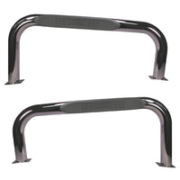 Round Tube Side Steps 3 Inch Stainless Steel; 76-83 Jeep CJ7