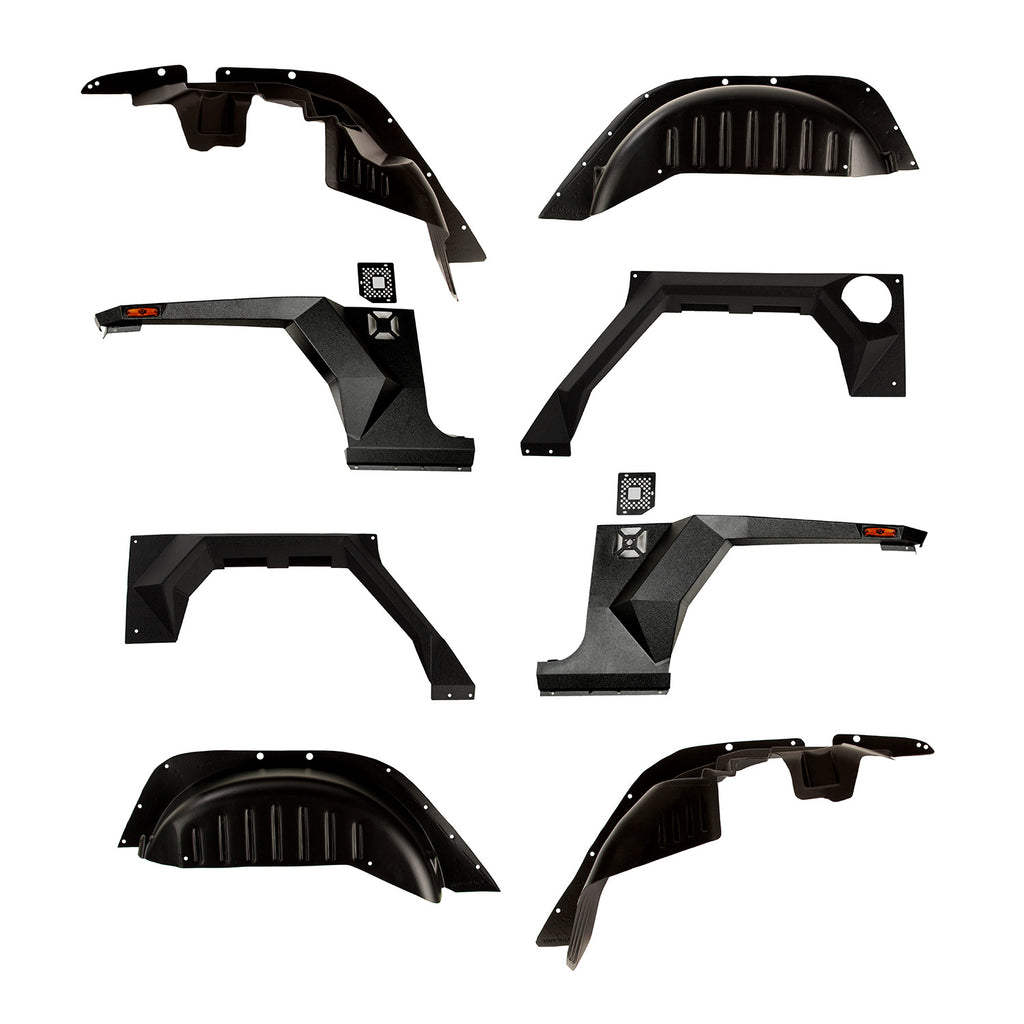 XHD Armor Fender Kit Liner; 07-18 Jeep Wrangler JKU 4 Door