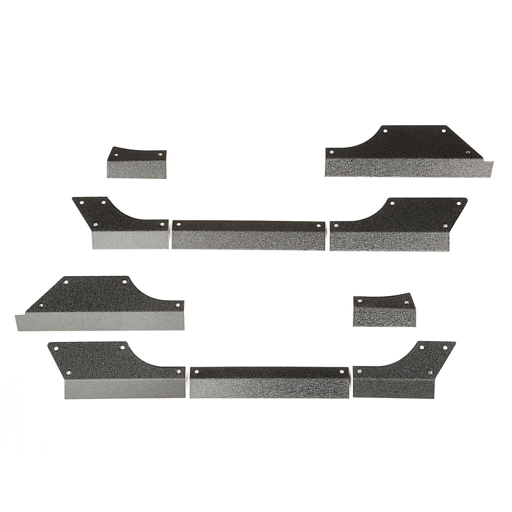 Rugged Ridge 11615.11 | Body Armor Cladding, Rocker Panel Guard, Steel; 07-18 Jeep Wrangler JK