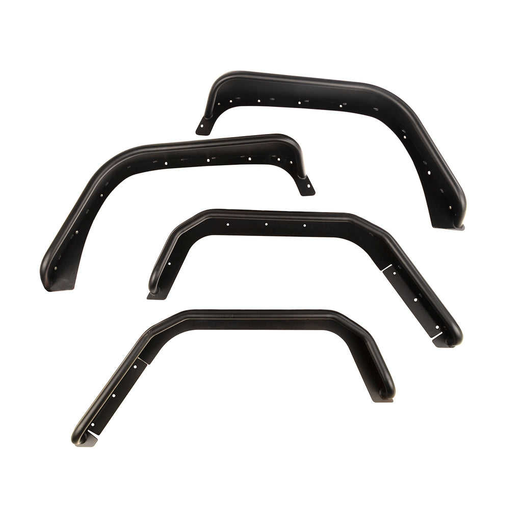 Steel Tube Fender Flares; F/R Set; 07-18 Wrangler JK