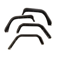 Steel Tube Fender Flares; F/R Set; 07-18 Wrangler JK