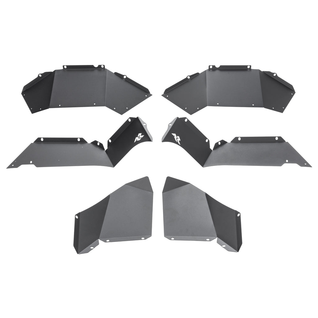 Rugged Ridge 11615.62 | Inner Fender Liners, Rear, Aluminum, Blk; 18-21 JL