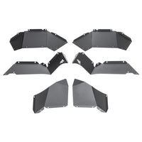 Rugged Ridge 11615.62 | Inner Fender Liners, Rear, Aluminum, Blk; 18-21 JL