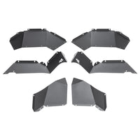 Inner Fender Liners Rear Aluminum Blk; 18-21 JL