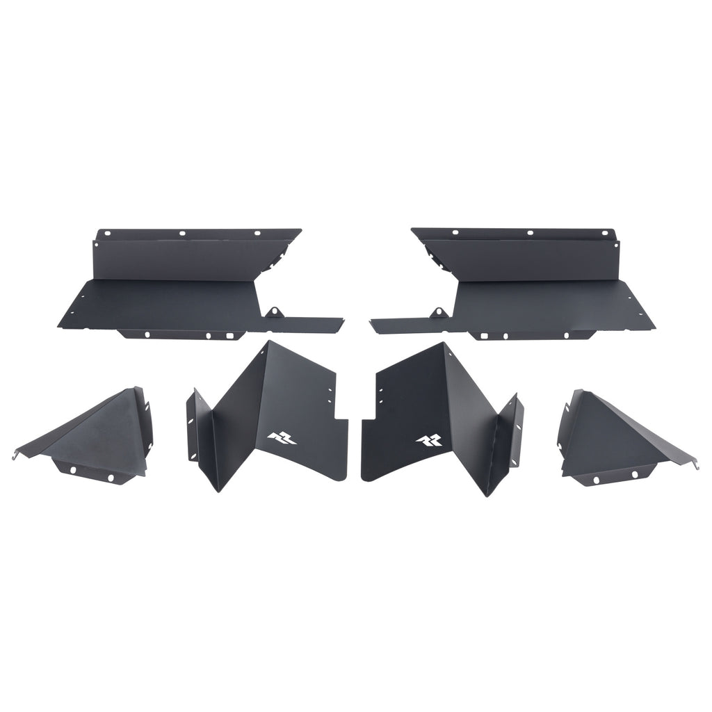 Rugged Ridge 11615.63 | Inner Fender Liners, Rear, Aluminum, Blk; 20-21 JT