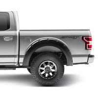 Bushwacker 20092-02 Black Pocket/Rivet Style Smooth Finish Rear Fender Flares for 2015-2020 Ford F-150