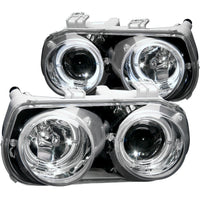 ANZO USA-121004 | Projector Headlight Set w/Halo; Clear Lens; Chrome Housing;Pair