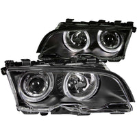 ANZO USA-121015 | Projector Headlight Set w/Halo; Clear Lens; Black Housing;Pair For Use w/Non HID Models Only;