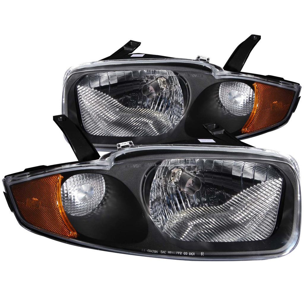 ANZO USA-121020 | Crystal Headlight Set; Clear Lens; Black Housing;Pair