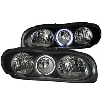 ANZO USA-121024 | Crystal Headlight Set w/Halo; Clear Lens; Black Housing;Pair