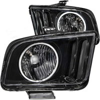 ANZO USA-121033 | Crystal Headlight Set w/Halo; Clear Lens; Black Housing;Pair CCFL; For Use w/Non HID Models Only;