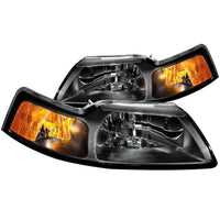 ANZO USA-121040 | Crystal Headlight Set; Clear Lens; Black Housing;Pair