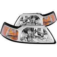 ANZO USA-121041 | Crystal Headlight Set; Clear Lens; Chrome Housing;Pair