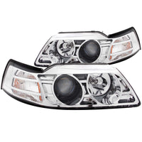 ANZO USA-121043 | Projector Headlight Set; Clear Lens; Chrome Housing;Pair