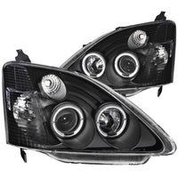 ANZO USA-121057 | Projector Headlight Set w/Halo; Clear Lens; Black Housing;Pair
