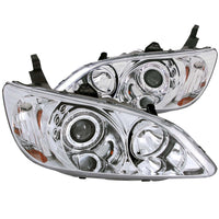 ANZO USA-121060 | Projector Headlight Set w/Halo; Clear Lens; Chrome Housing;Pair CCFL;