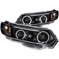 ANZO USA-121062 | Projector Headlight Set w/Halo; Clear Lens; Black Housing;Pair CCFL;