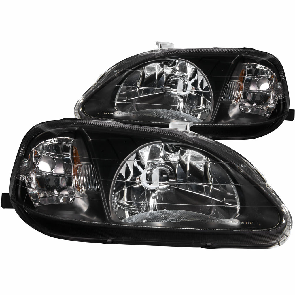 ANZO USA-121070 | Crystal Headlight Set; Clear Lens; Black Housing;Pair