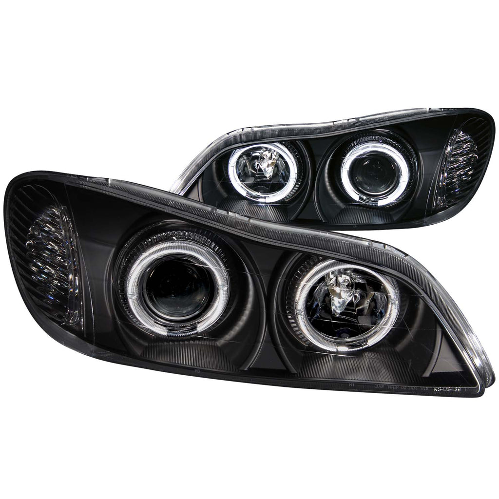 ANZO USA-121077 | Projector Headlight Set w/Halo; Clear Lens; Black Housing;Pair For Use w/Non HID Models Only;