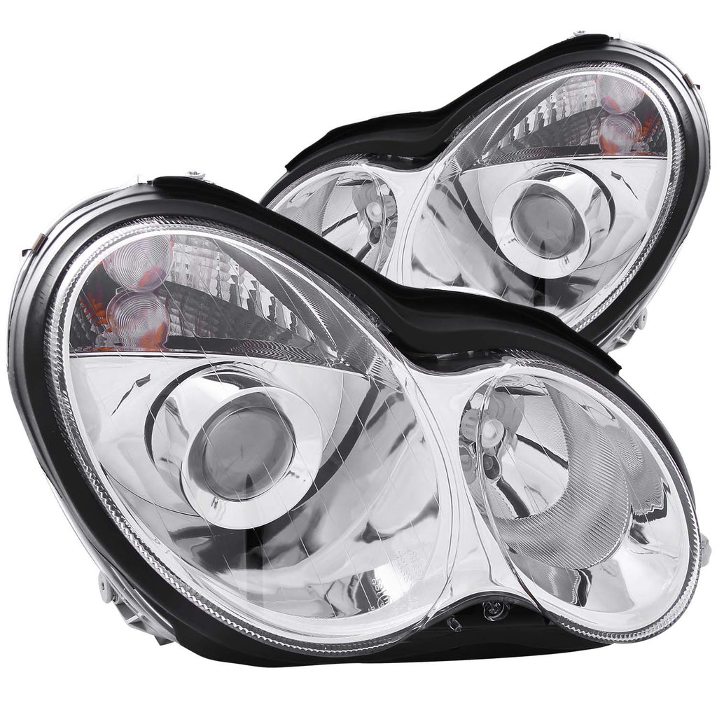 ANZO USA-121080 | Projector Headlight Set; Clear Lens; Chrome Housing;Pair For Use w/Non HID Models Only;