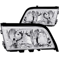 ANZO USA-121081 | Crystal Headlight Set; Clear Lens; Chrome Housing;Pair For 4-Pin Only;