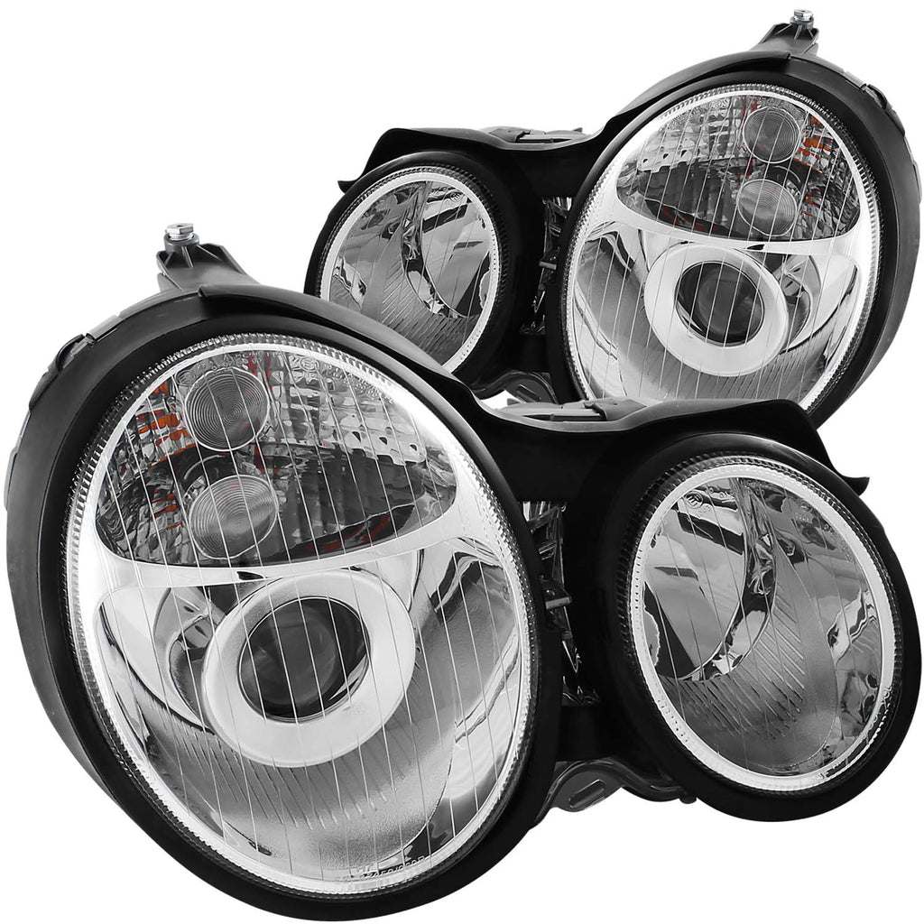 ANZO USA-121084 | Projector Headlight Set; Clear Lens; Chrome Housing;Pair For Use w/Non HID Models Only;