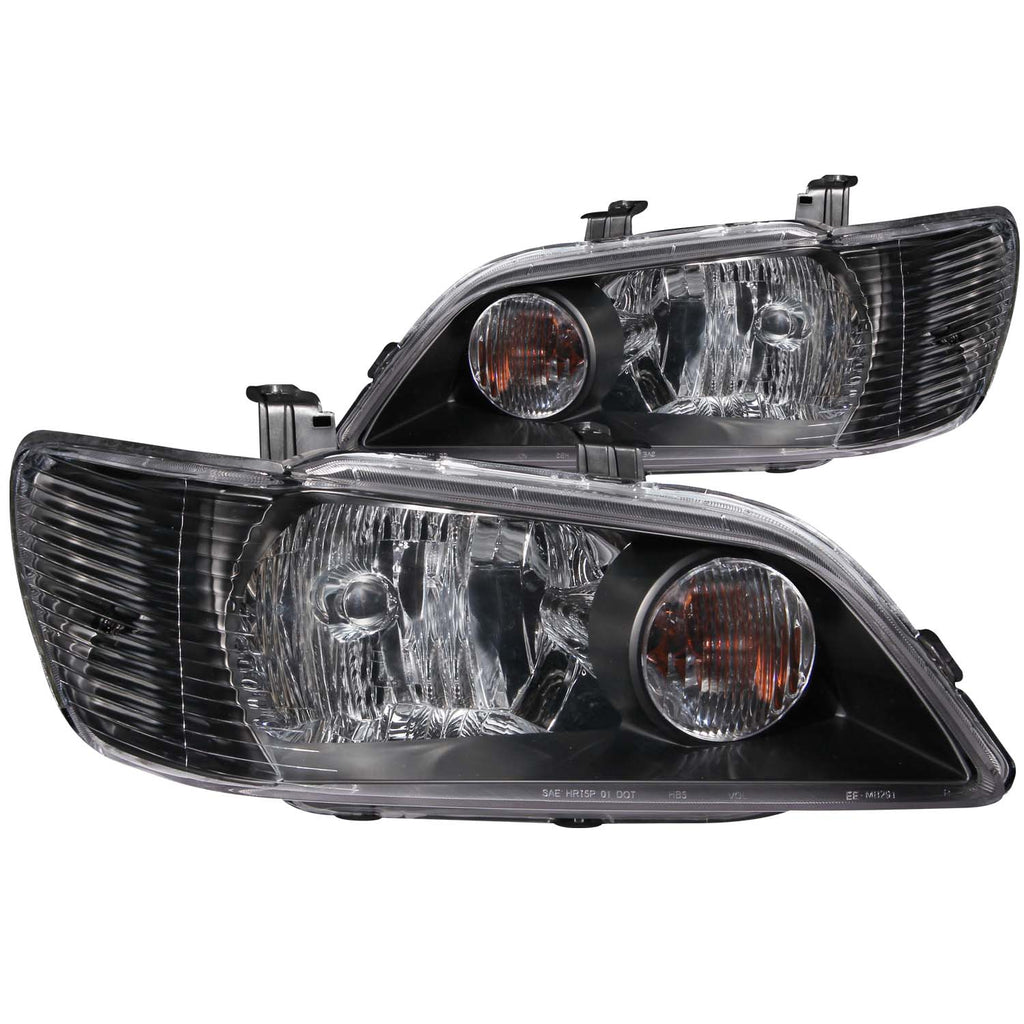 ANZO USA-121101 | Crystal Headlight Set; Clear Lens; Black Housing;Pair