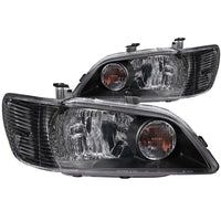 ANZO USA-121101 | Crystal Headlight Set; Clear Lens; Black Housing;Pair