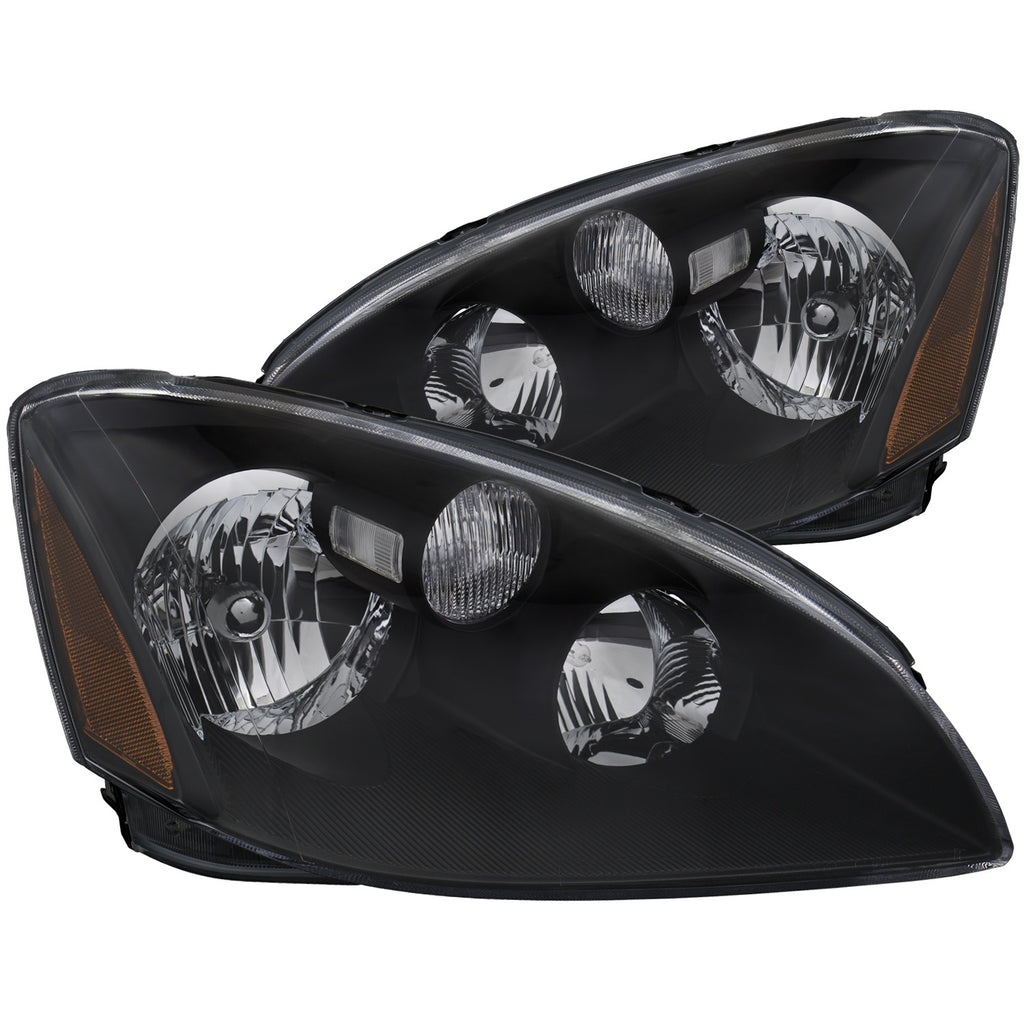 ANZO USA-121109 | Crystal Headlight Set; Clear Lens; Black Housing;Pair