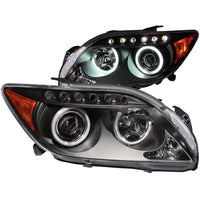 ANZO USA-121119 | Projector Headlight Set w/Halo; Clear Lens; Black Housing;Pair CCFL;