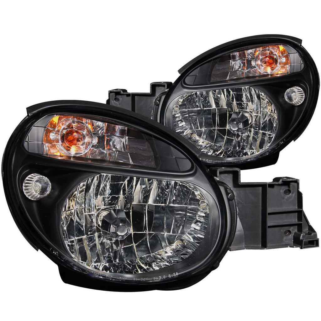 ANZO USA-121121 | Crystal Headlight Set; Clear Lens; Black Housing;Pair For Use w/Non HID Models Only;
