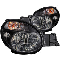 ANZO USA-121121 | Crystal Headlight Set; Clear Lens; Black Housing;Pair For Use w/Non HID Models Only;