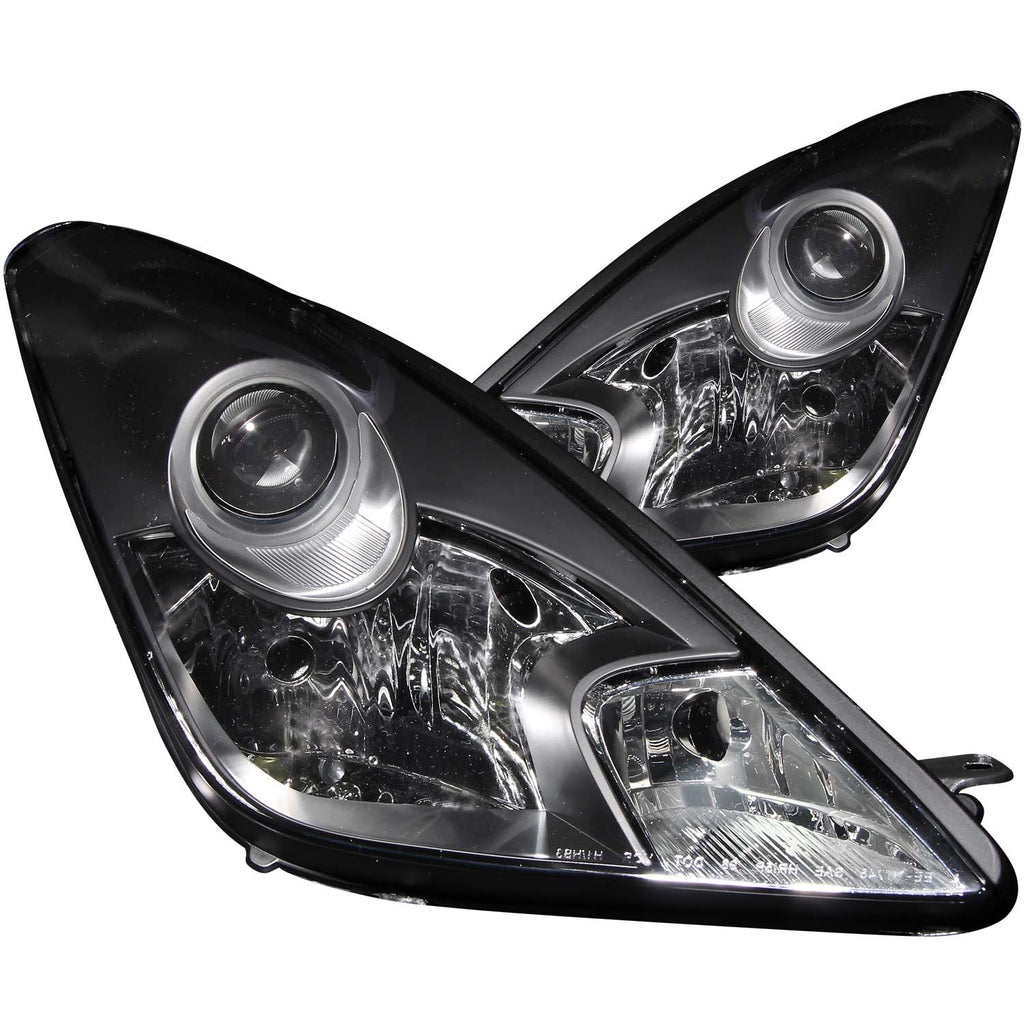 ANZO USA-121122 | Projector Headlight Set; Clear Lens; Black Housing;Pair For Use w/Non HID Models Only;