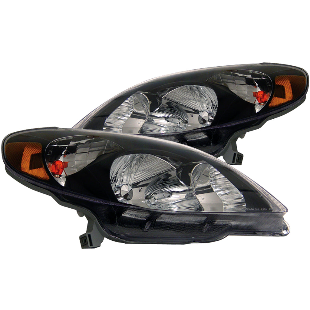 ANZO USA-121133 | Crystal Headlight Set; Clear Lens; Black Housing;Pair