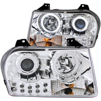 ANZO USA-121136 | Projector Headlight Set w/Halo; Clear Lens; Chrome Housing;Pair