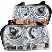 ANZO USA-121137 | Crystal Headlight Set w/Halo; Clear Lens; Chrome Housing;Pair