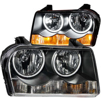 ANZO USA-121138 | Crystal Headlight Set w/Halo; Clear Lens; Black Housing;Pair CCFL;