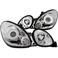 ANZO USA-121143 | Projector Headlight Set w/Halo; Clear Lens; Chrome Housing;Pair CCFL; For Use w/Non HID Models Only;