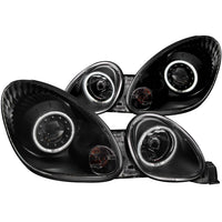 ANZO USA-121144 | Projector Headlight Set w/Halo; Clear Lens; Black Housing;Pair For Use w/Non HID Models Only;