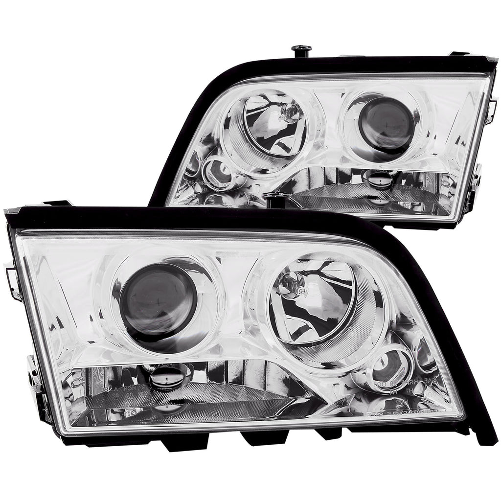 ANZO USA-121158 | Projector Headlight Set; Clear Lens; Chrome Housing;Pair For 4-Pin Only;