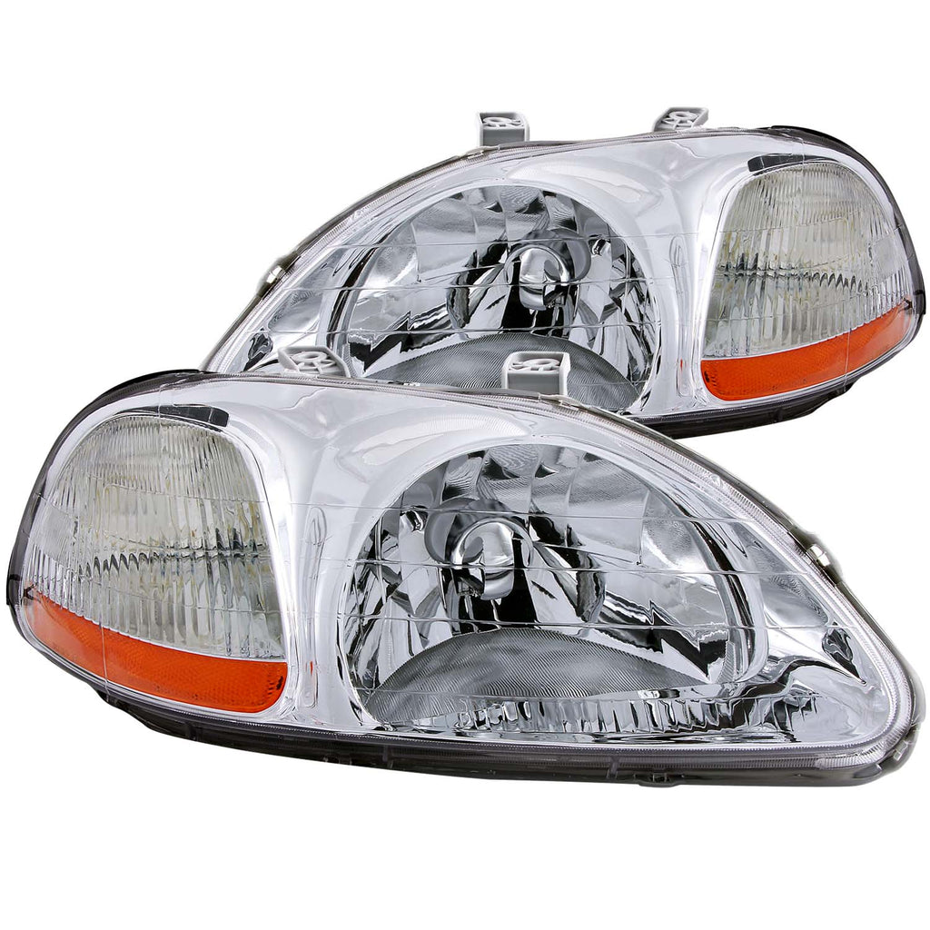ANZO USA-121161 | Crystal Headlight Set; Clear Lens; Chrome Housing;Pair