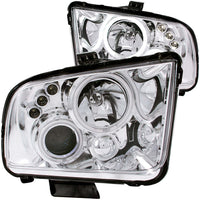 ANZO USA-121162 | Projector Headlight Set w/Halo; Clear Lens; Chrome Housing;Pair CCFL; For Use w/Non HID Models Only;