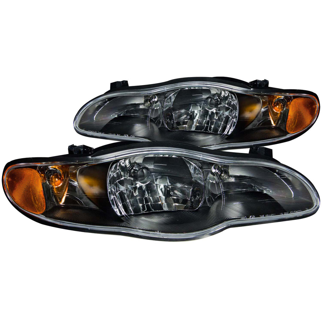 ANZO USA-121165 | Crystal Headlight Set; Clear Lens; Black Housing;Pair