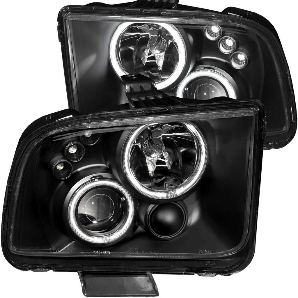 ANZO USA-121166 | Projector Headlight Set w/Halo; Clear Lens; Black Housing;Pair CCFL; For Use w/Non HID Models Only;