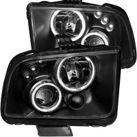 ANZO USA-121166 | Projector Headlight Set w/Halo; Clear Lens; Black Housing;Pair CCFL; For Use w/Non HID Models Only;