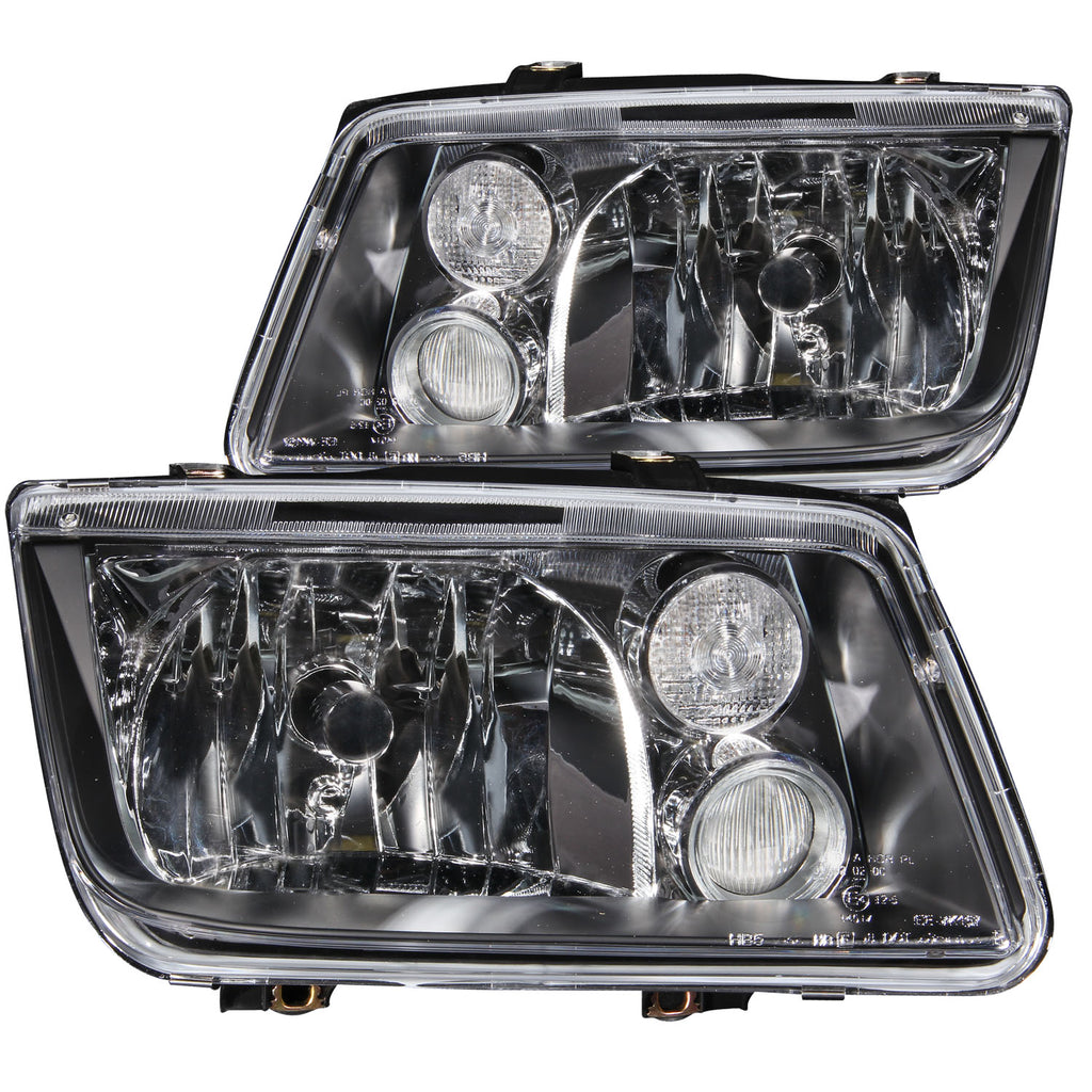 ANZO USA-121169 | Crystal Headlight Set; Clear Lens; Black Housing;Pair w/o Bulbs; Not For Use w/Single Bulb Type;