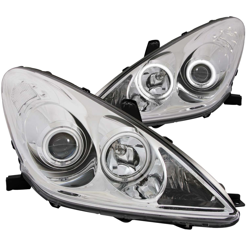 ANZO USA-121173 | Projector Headlight Set w/Halo; Clear Lens; Chrome Housing;Pair CCFL; For Use w/Non HID Models Only;