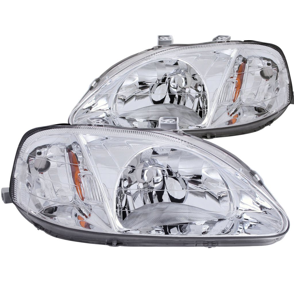 ANZO USA-121179 | Crystal Headlight Set; Clear Lens; Chrome Housing;Pair
