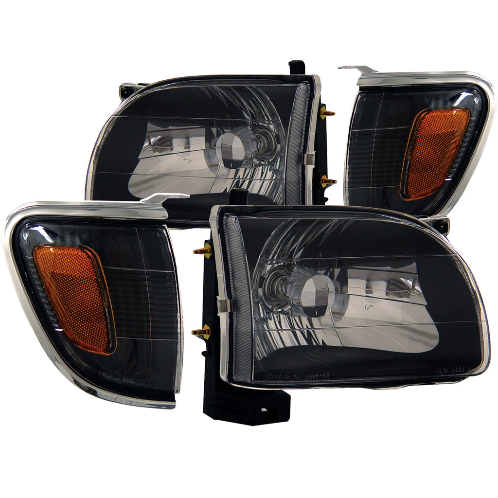ANZO USA-121190 | Crystal Headlight Set; Clear Lens; Black Housing;Pair